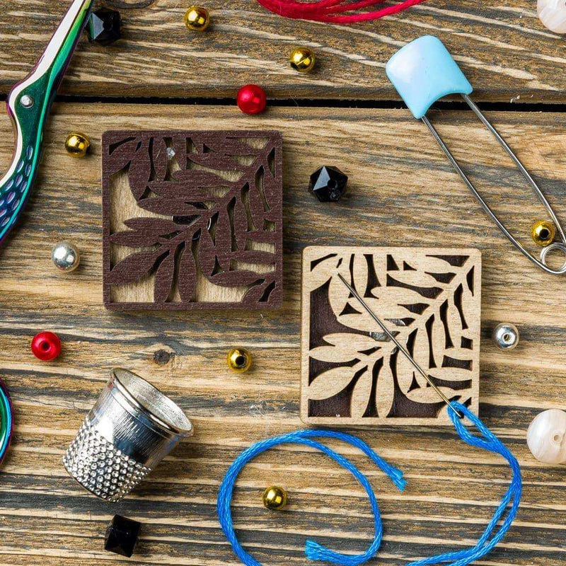 Magnetic Needle Holder - Wooden Needle Minder Wonderland Crafts Needle Minders - HobbyJobby