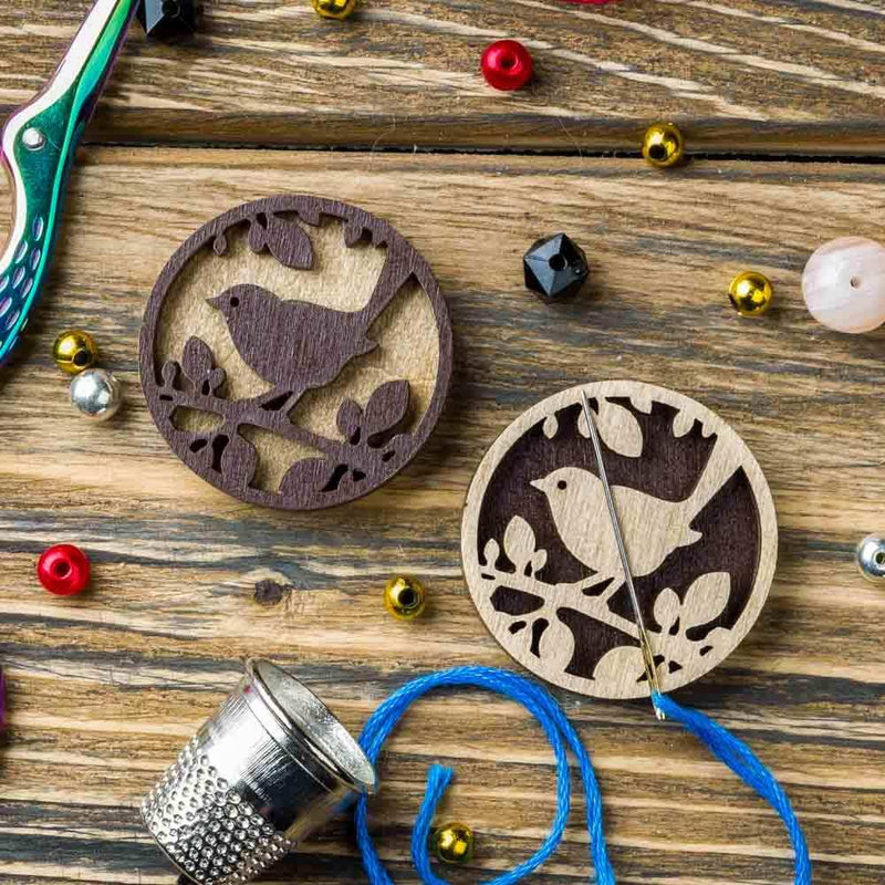 Magnetic Needle Holder - Wooden Needle Minder Wonderland Crafts Needle Minders - HobbyJobby