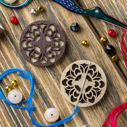 Magnetic Needle Holder - Wooden Needle Minder Wonderland Crafts Needle Minders - HobbyJobby