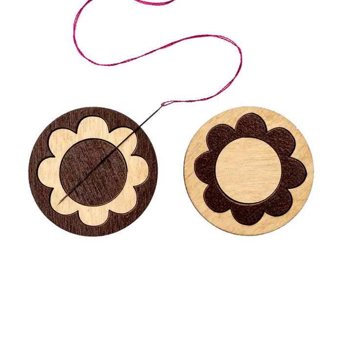 Magnetic Needle Holder - Wooden Needle Minder Wonderland Crafts Needle Minders - HobbyJobby