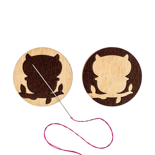 Magnetic Needle Holder - Wooden Needle Minder Wonderland Crafts Needle Minders - HobbyJobby