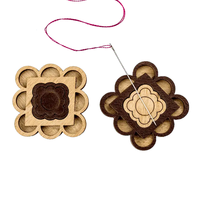 Magnetic Needle Holder - Wooden Needle Minder Wonderland Crafts Needle Minders - HobbyJobby