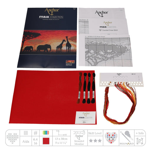 Maia Cross Stitch Kit - 1187, African Horizon Cross Stitch Kits - HobbyJobby
