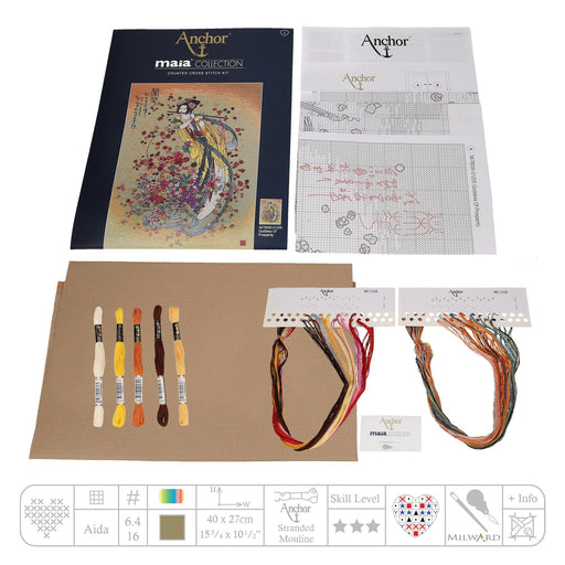 Maia Cross Stitch Kit - 1205, Goddess of Prosperity Cross Stitch Kits - HobbyJobby