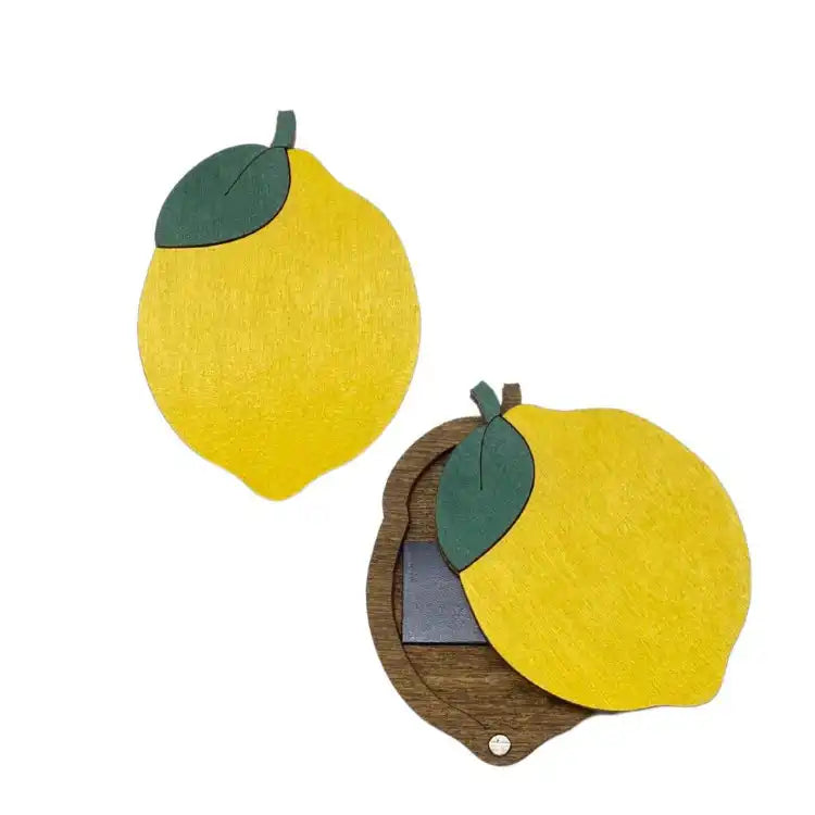 WOODEN NEEDLE CASE LEMON KF056/22