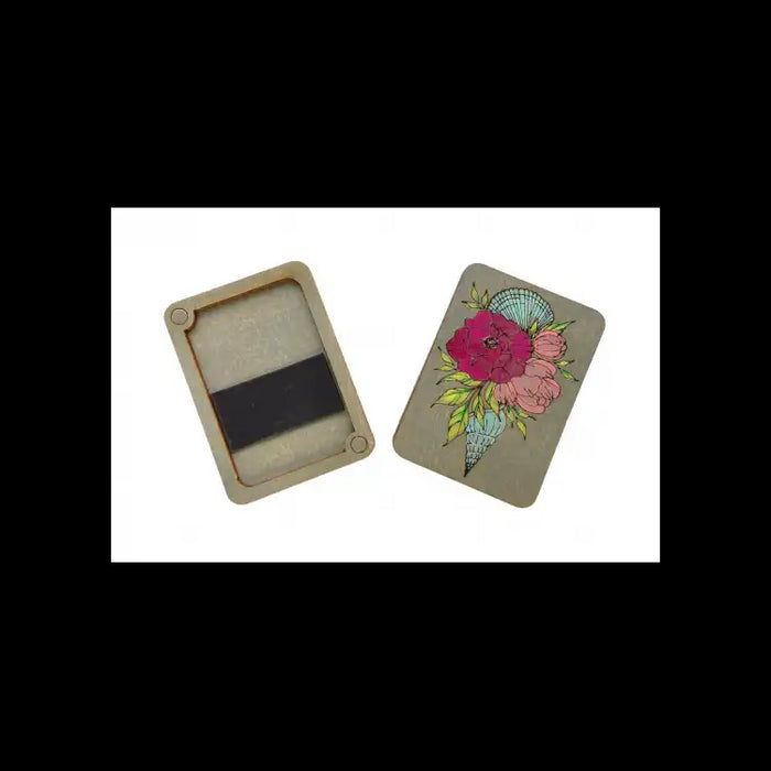 WOODEN NEEDLE CASE "GREY" KF056/2