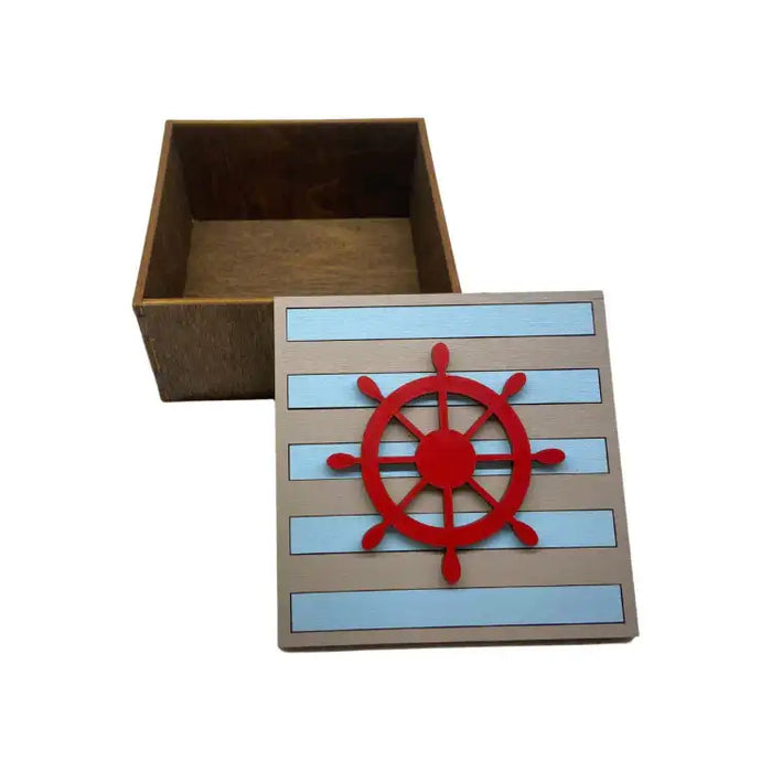 WOODEN BOX "STEERING WHEEL" KF057/20