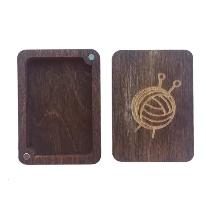 WOODEN BOX FOR KNITTING MARKERS 5*7*2,5 CM KF057/30