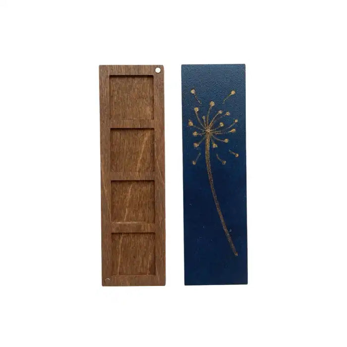 WOODEN BOX FOR BEADS "DANDELION. BLUE" KF057/6