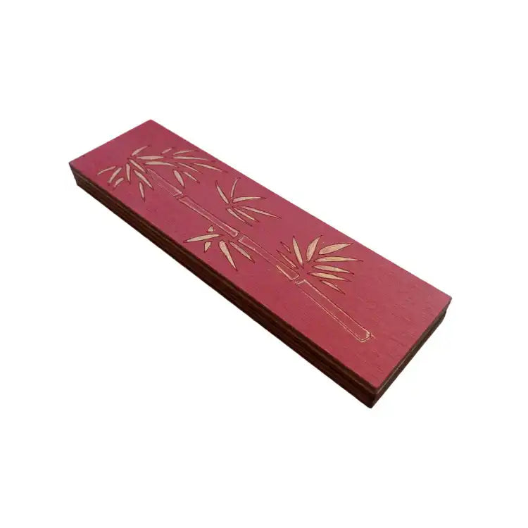 WOODEN BOX FOR BEADS "BAMBOO. RED" KF057/8