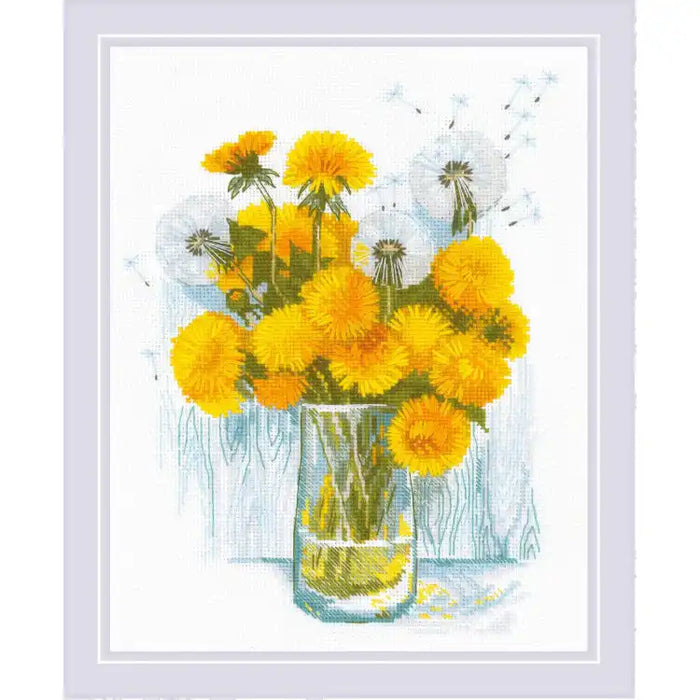Cross Stitch Kit Riolis - "SUNNY DANDELIONS" 24X30 CM SR2229