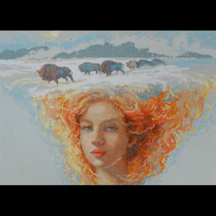 Cross Stitch Kit Riolis - "MOTHER NATURE. EARTH" 40X30 CM SRA1003