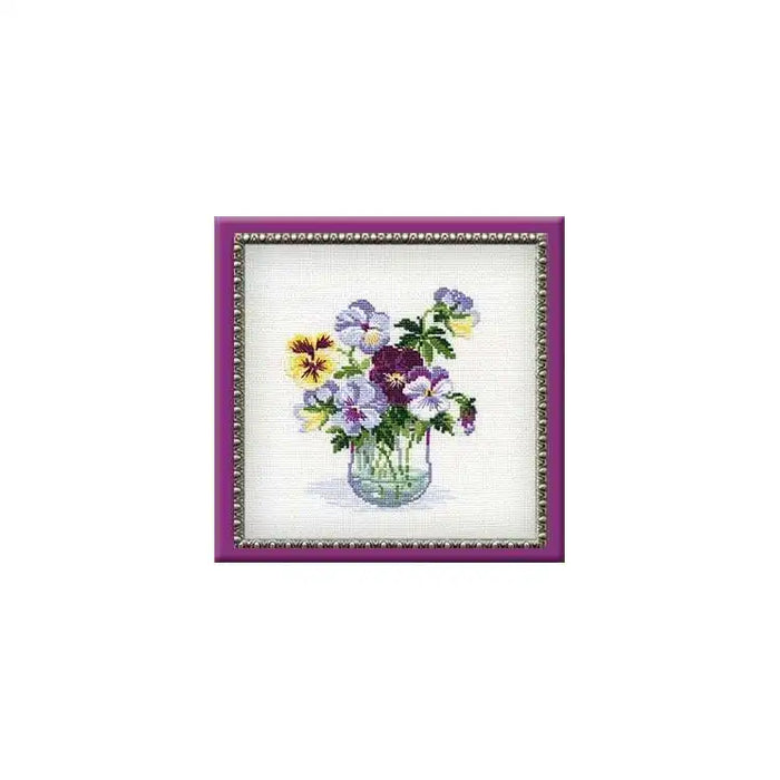 Cross Stitch Kit Riolis - PANSIES 835