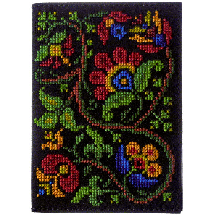 Passport Cover Needlecraft Kit - Cross Stitch Kits on Leather Wonderland Crafts Passport Cover Kits - HobbyJobby