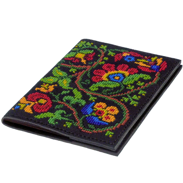 Passport Cover Needlecraft Kit - Cross Stitch Kits on Leather Wonderland Crafts Passport Cover Kits - HobbyJobby