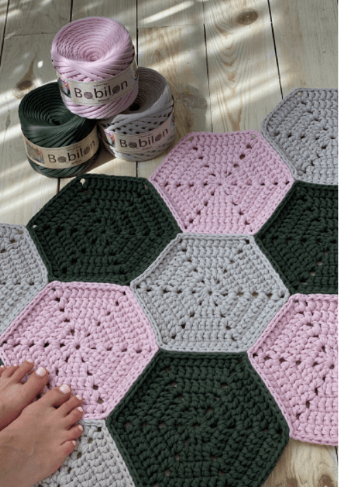Pattern T Shirt Crochet Diamond Carpet Carpet Patterns - HobbyJobby
