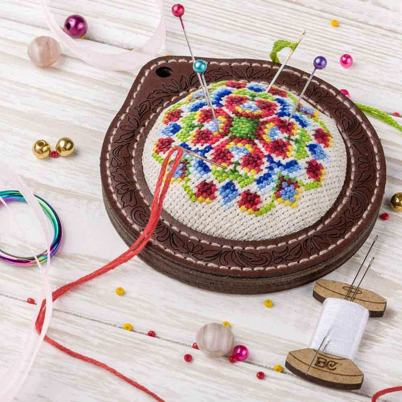 Pin Cushion Needlecraft Kit - Needle Storage Pin Wonderland Crafts Pin Cushions - HobbyJobby