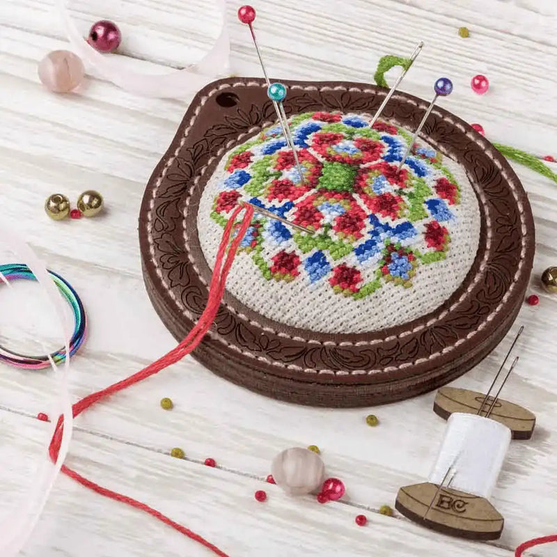 Pin Cushion Needlecraft Kit - Needle Storage Pin Wonderland Crafts Pin Cushions - HobbyJobby