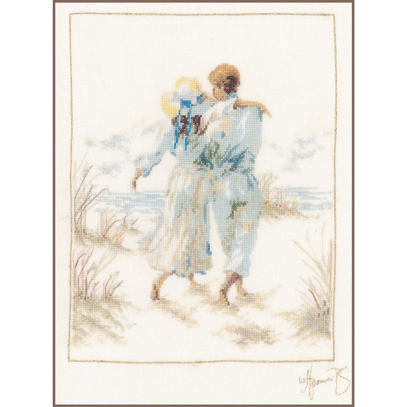 Counted Cross Stitch Kit Lanarte - Romance