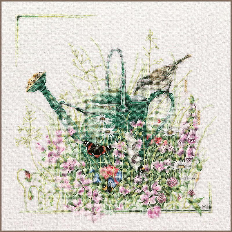 Counted Cross Stitch Kit Lanarte - Watering Can