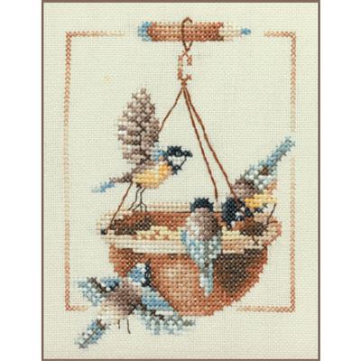 Counted Cross Stitch Kit Lanarte - Feeding Dish With Birds