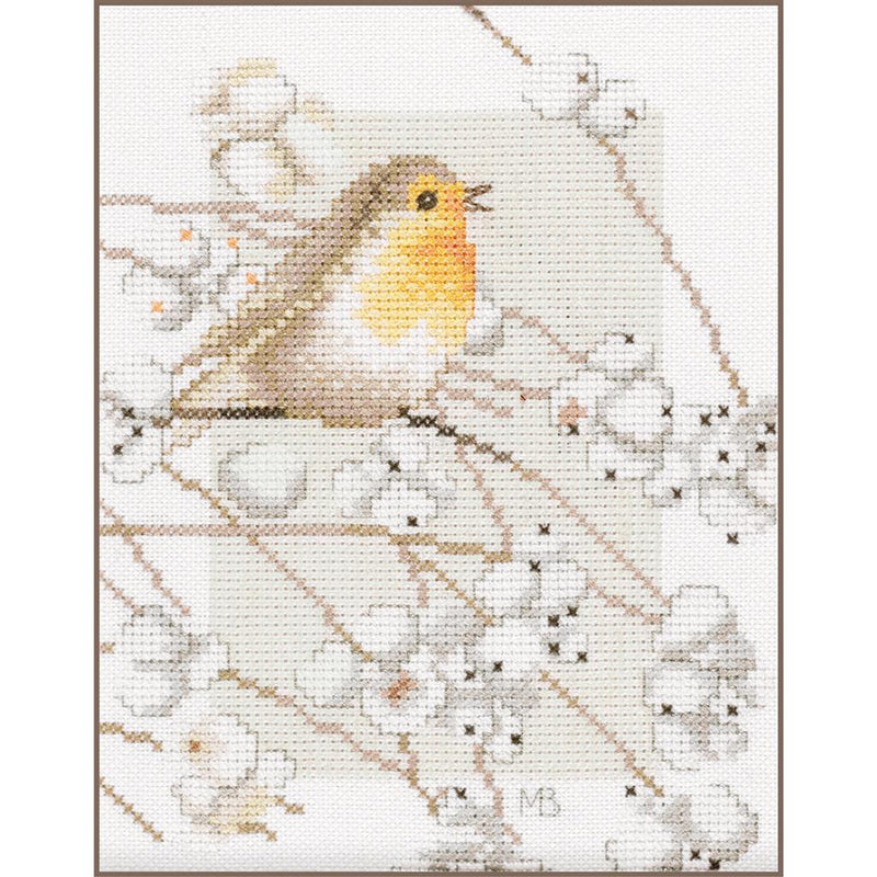Counted Cross Stitch Kit Lanarte - Robin