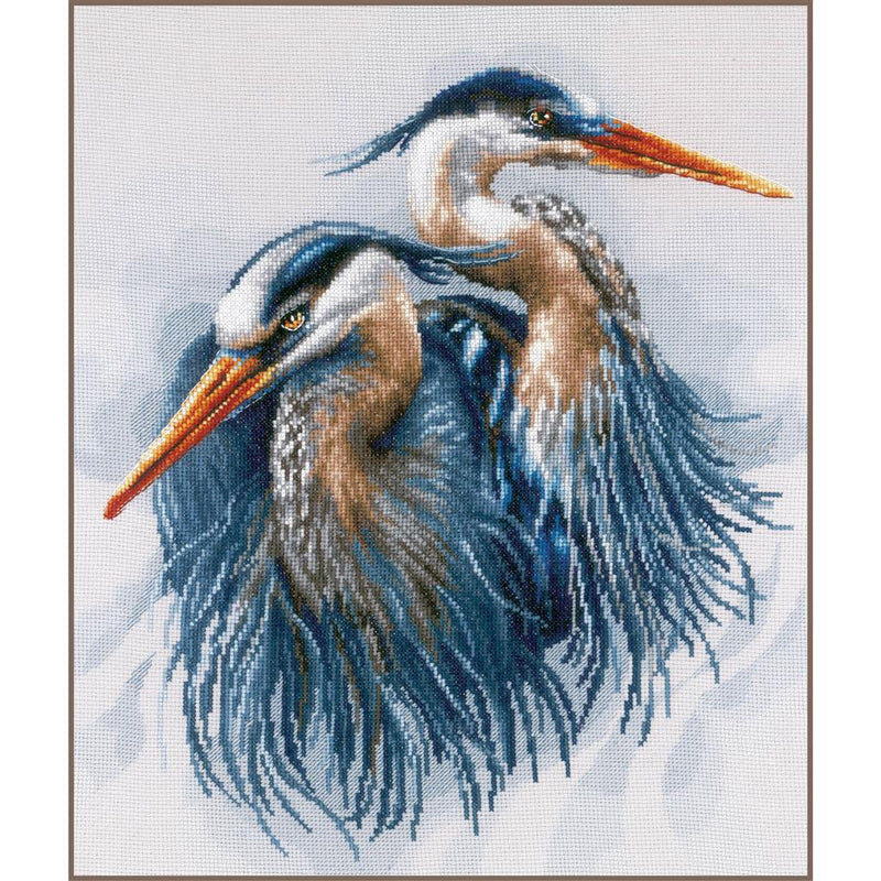 Counted Cross Stitch Kit Lanarte - Great Blue Herons