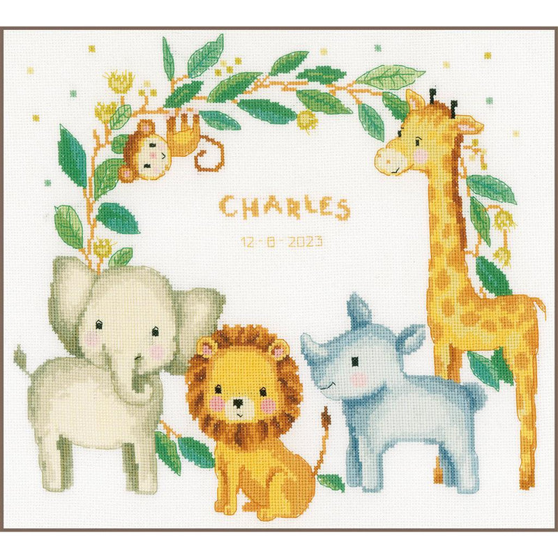 Counted Cross Stitch Kit Vervaco - Jungle animals