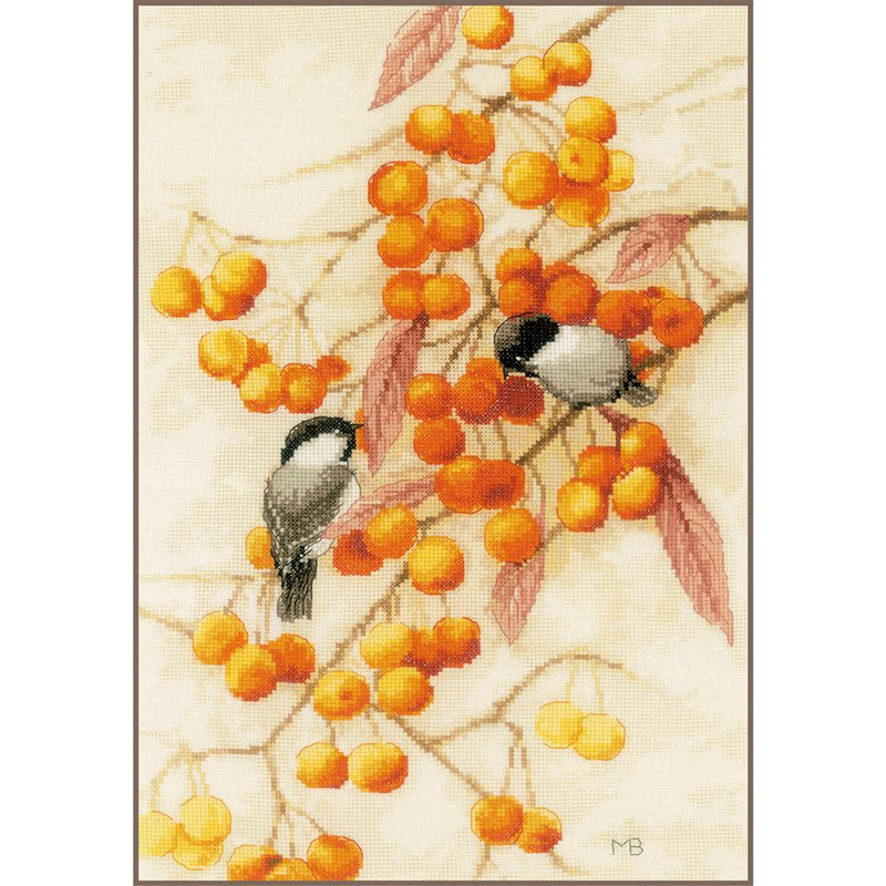 Counted Cross Stitch Kit Lanarte - Little Orange Feast