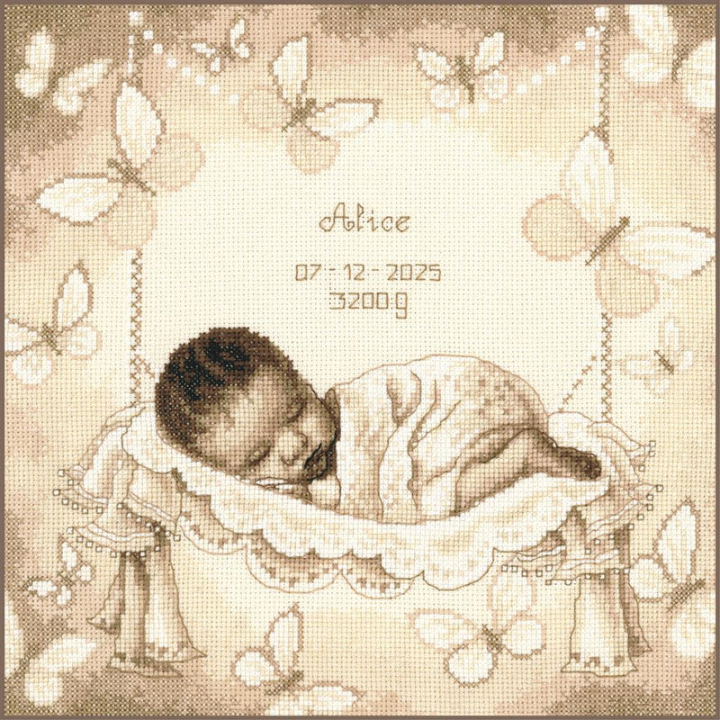 Counted Cross Stitch Kit Vervaco - Baby in hammock