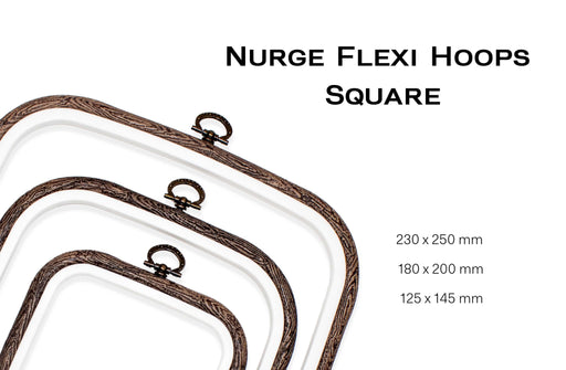 Red Square Embroidery Hoop - Nurge Flexible Cross Stitch Hoop Hoops - HobbyJobby