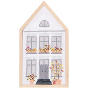 RICO Embroidery Kit Counted Cross Stitch, Autumn House, medium Rico Cross Stitch Kits - HobbyJobby