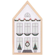RICO Embroidery Kit Counted Cross Stitch, Houses 4 Seasons, medium Rico Cross Stitch Kits - HobbyJobby