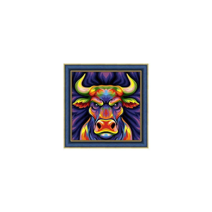 Diamond Painting Kit - COLOURED BULL 25X25 CM AZ-1884