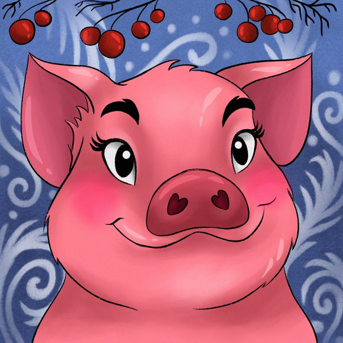Diamond Painting Kit - LITTLE PIGGY 20*20 CM WD2297