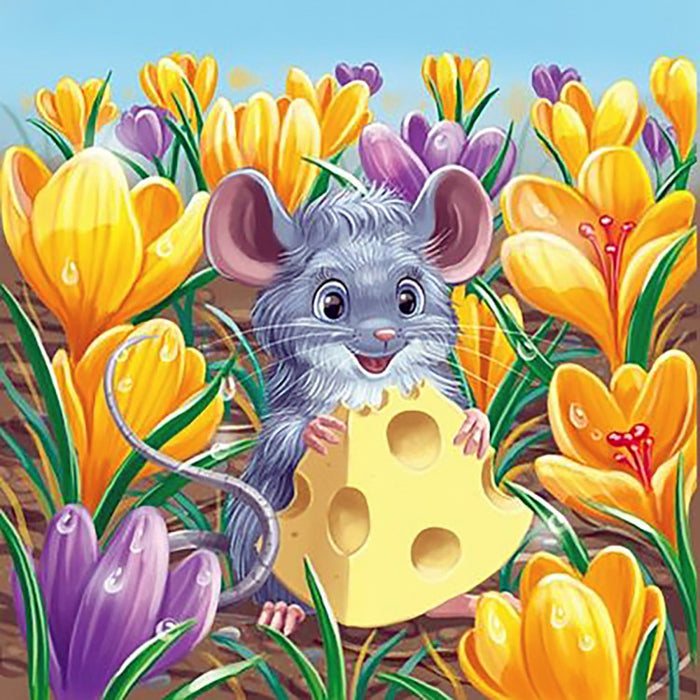 Diamond Painting Kit - HARVEST MOUSE 38*38 CM WD2452