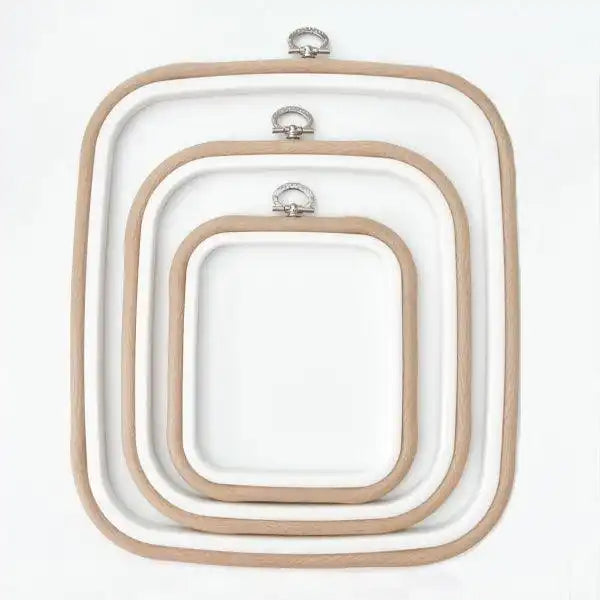 Sand Square Embroidery Hoop - Nurge Flexible Cross Stitch Hoop Hoops - HobbyJobby