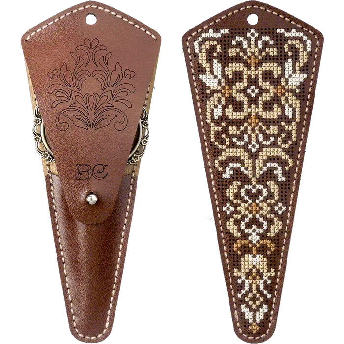 Scissor Case Needlecraft Kit - Leather Scissor Case Wonderland Crafts Scissor Cases - HobbyJobby