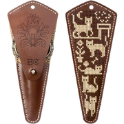 Scissor Case Needlecraft Kit - Leather Scissor Case Wonderland Crafts Scissor Cases - HobbyJobby