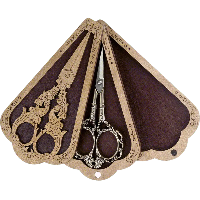 Scissor Case - Wooden Scissor Case, Storage Box for Scissors Wonderland Crafts Scissor Cases - HobbyJobby