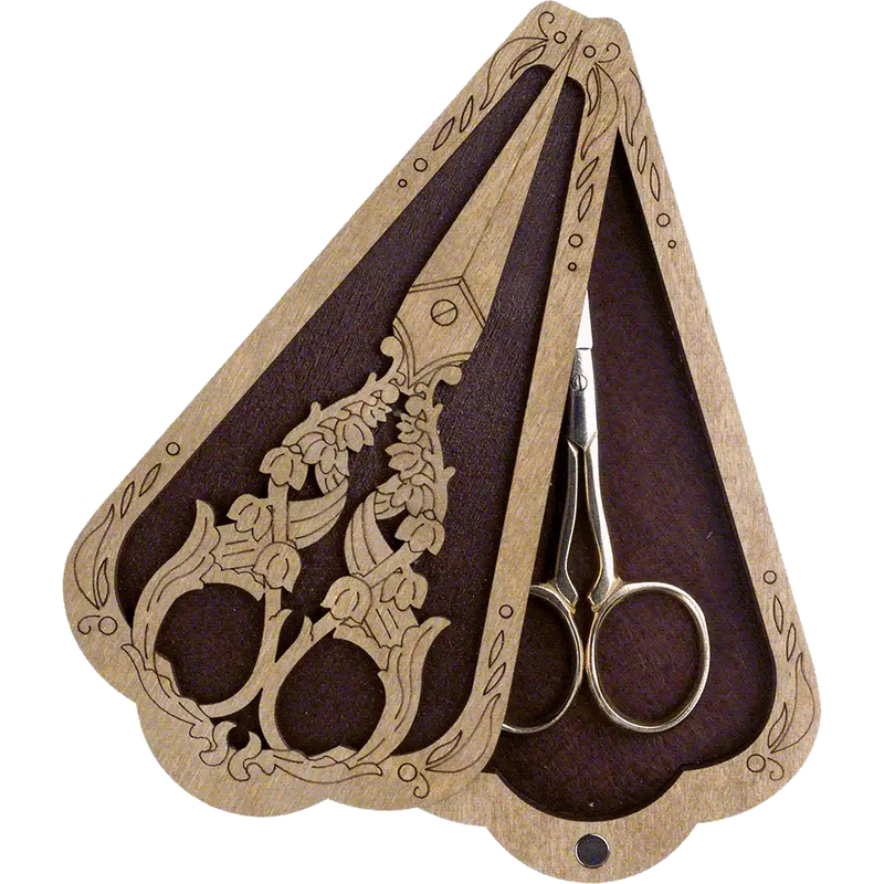Scissor Case - Wooden Scissor Case, Storage Box for Scissors Wonderland Crafts Scissor Cases - HobbyJobby