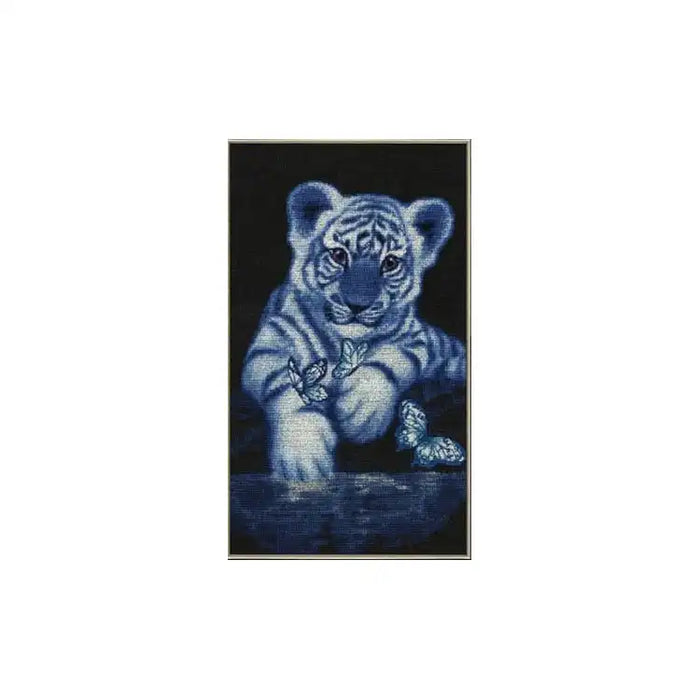 CROSS STITCH KIT - WHITE TIGER CUB S/DZH011