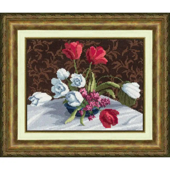 KREUZSTICHSET - WEISSE TULPEN S/M005