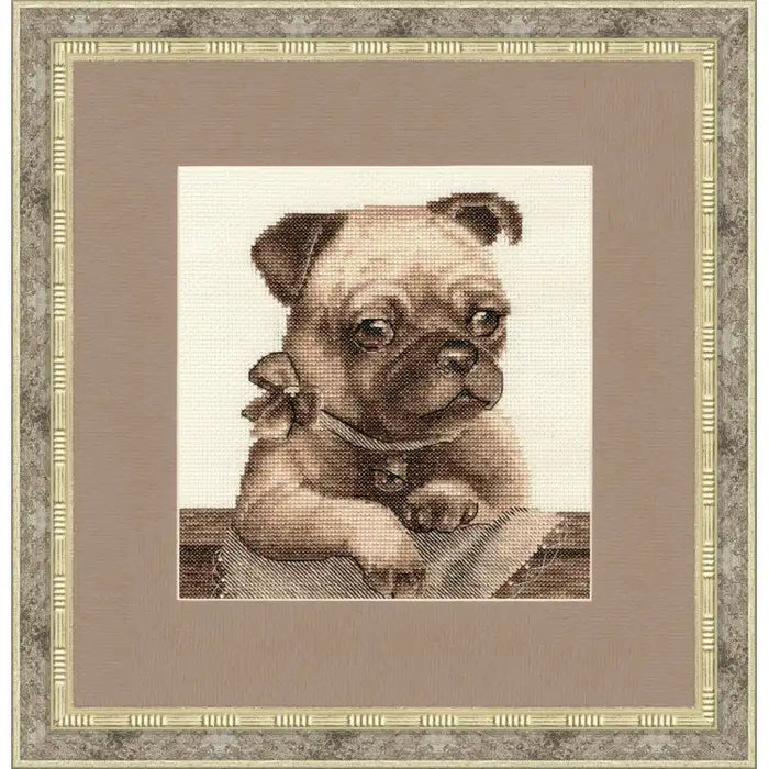 CROSS STITCH KIT - PUG PUPPY S/NL040