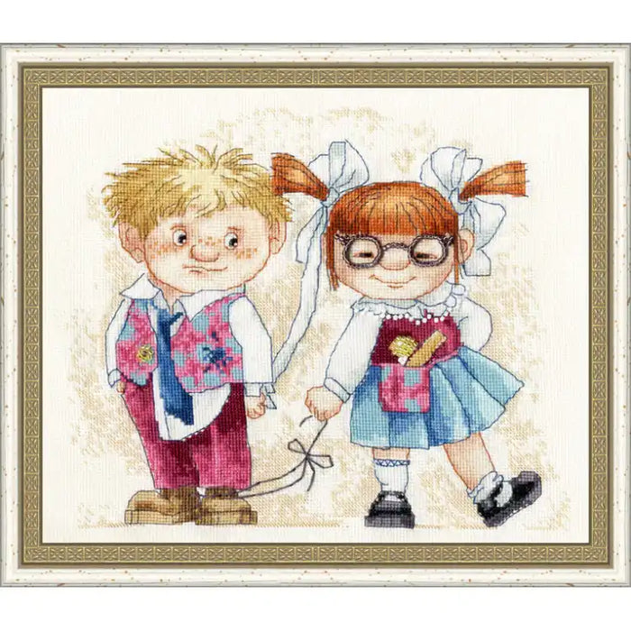 CROSS STITCH KIT - SALE PLAYING CHILDREN S/VK037