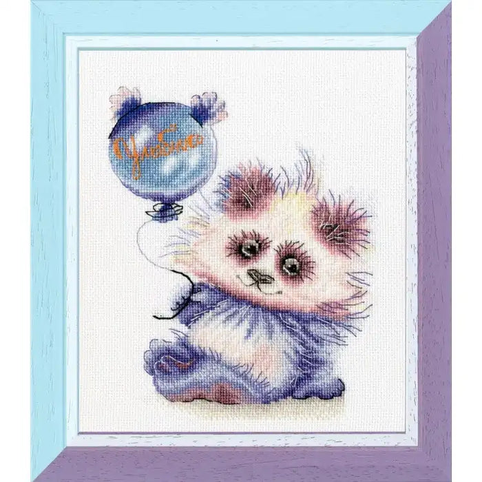 CROSS STITCH KIT - PANDA WITH A BALL S/VK059