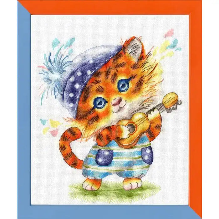 CROSS STITCH KIT - TIGER-GUITARIST S/VK068