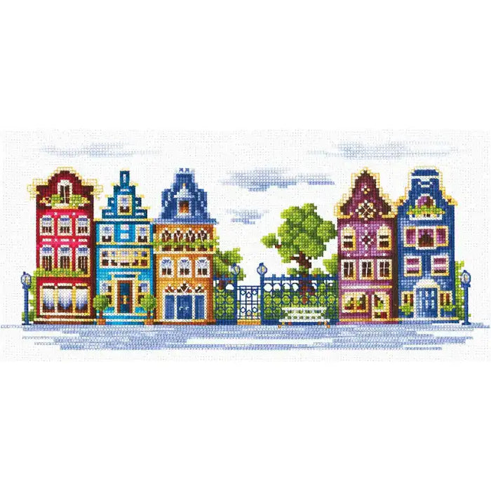 Cross Stitch Kit Andriana - PEACEFUL STREET SANT-12