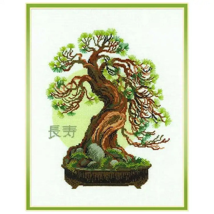 Cross Stitch Kit Riolis - BONSAI PINE WISH OF LONGEVITY 1037