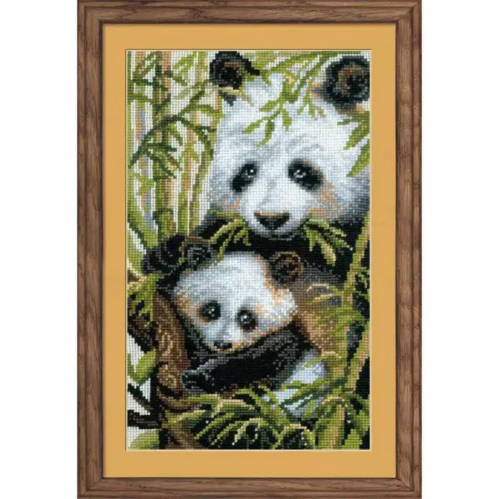 Cross Stitch Kit Riolis - PANDA WITH YOUNG 1159